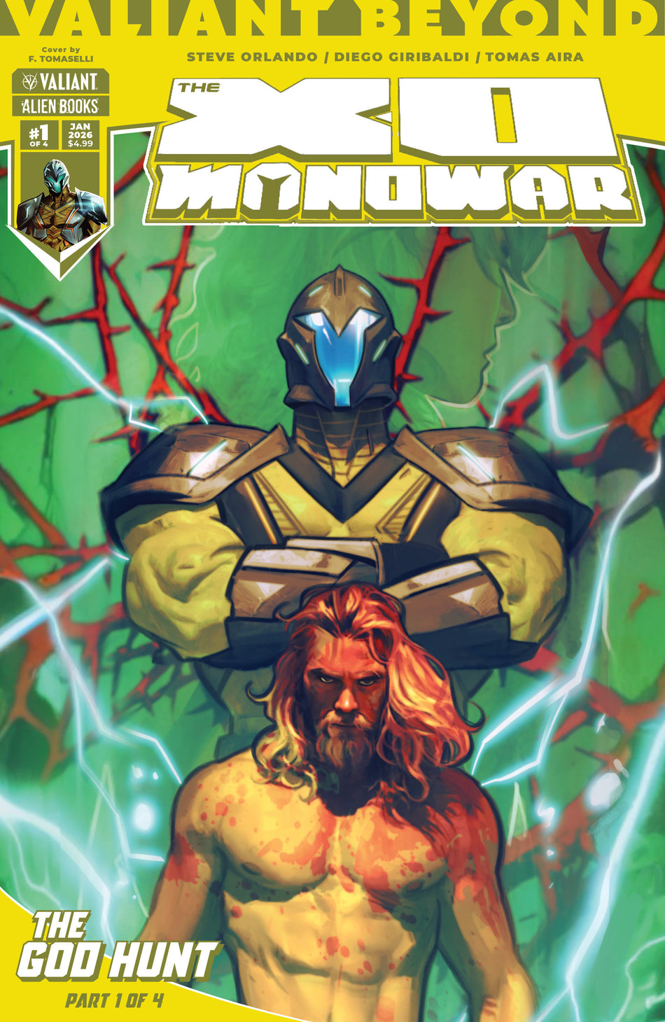 Stock Photo of  Valiant Beyond: The X O Manowar #5  The God Hunt #1 Cover A (Tomaselli) IDW Publishing Comics sold by Stronghold Collectibles of Acadiana Lafayette, LA