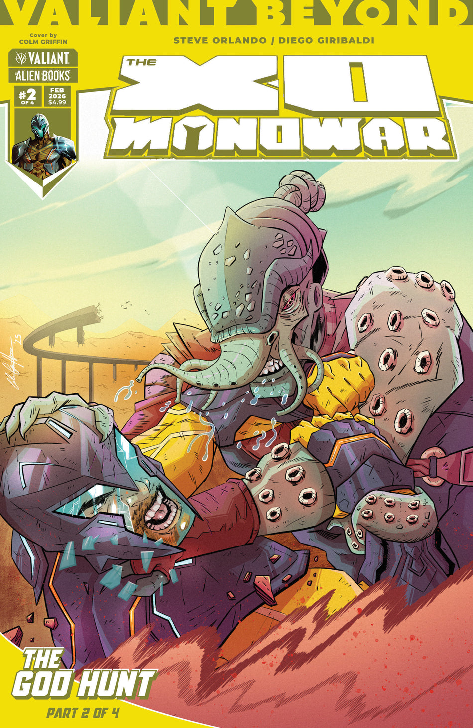 Stock Photo of  Valiant Beyond: The X O Manowar #6  The God Hunt #2 Cover A (Griffin) IDW Publishing Comics sold by Stronghold Collectibles of Acadiana Lafayette, LA