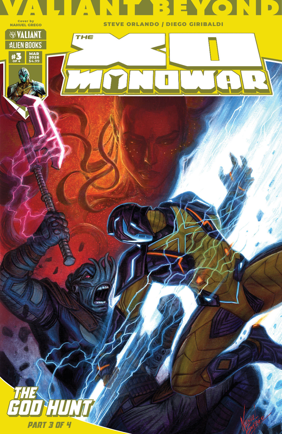 Stock Photo of  Valiant Beyond: The X O Manowar #7  The God Hunt #3 Cover A (Grego) IDW Publishing Comics sold by Stronghold Collectibles of Acadiana Lafayette, LA