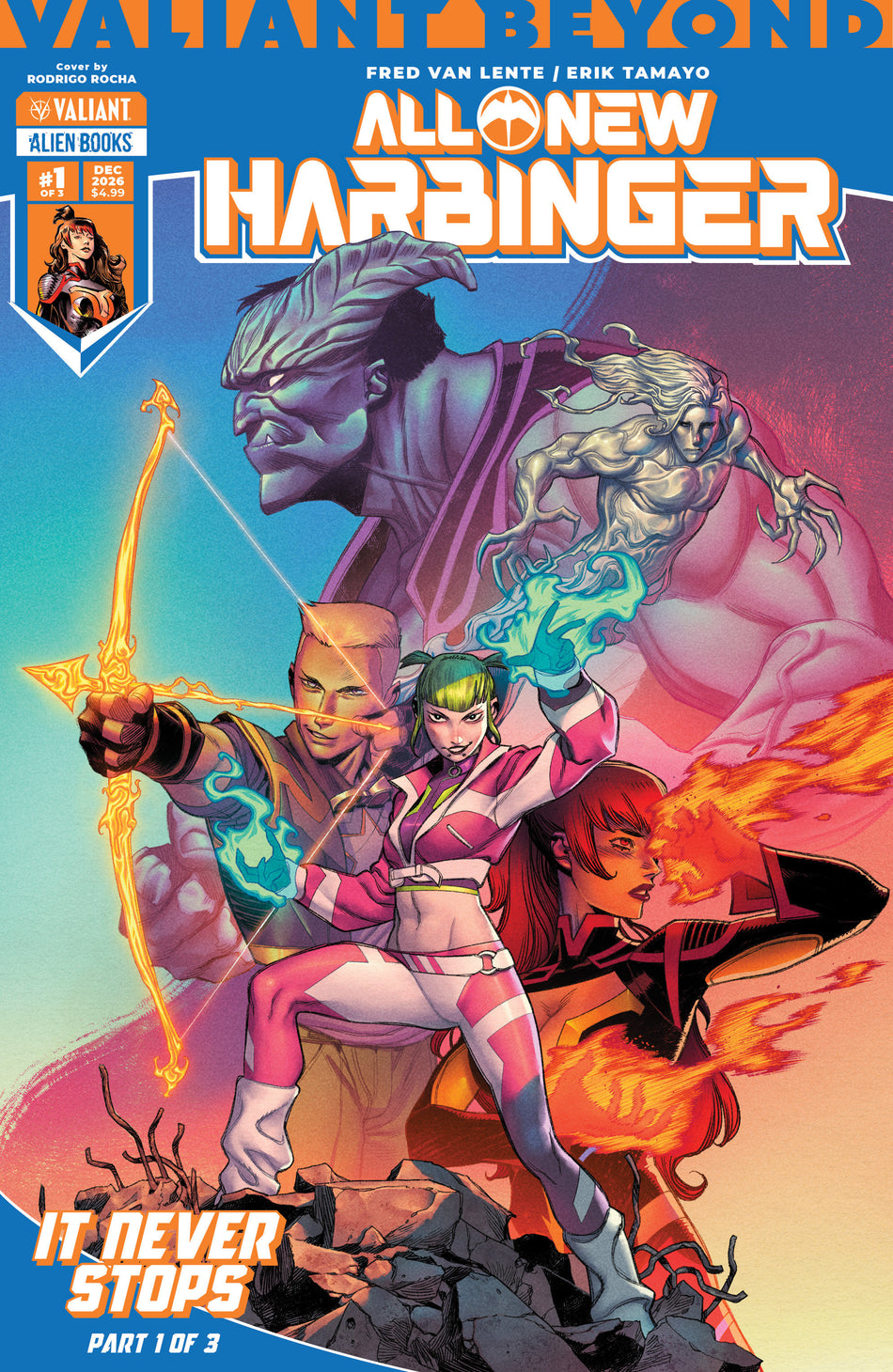 Stock Photo of  Valiant Beyond: All New Harbinger #4  It Never Stops #1 Cover A (Rocha) IDW Publishing Comics sold by Stronghold Collectibles of Acadiana Lafayette, LA