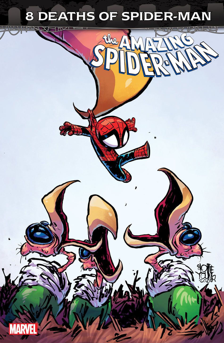 Stock Photo of Amazing Spider-Man #64 Skottie Young 8 Deaths of Spider-Man Variant Marvel Comics Comics sold by Stronghold Collectibles of Acadiana Lafayette, LA