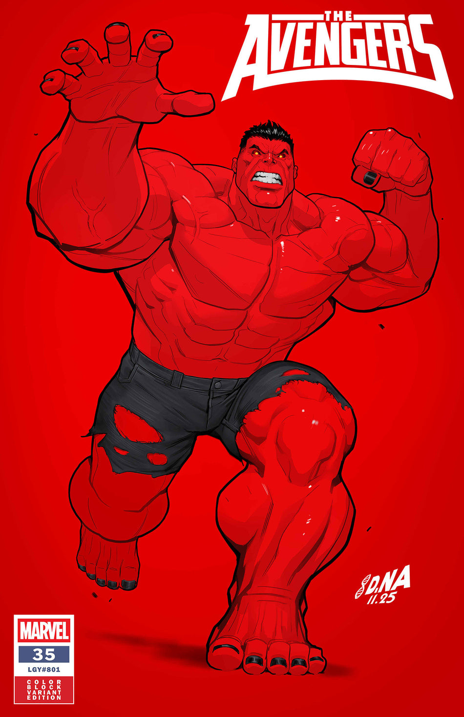 Stock Photo of  Avengers #35 David Nakayama Color Block Red Variant Marvel Comics Comics sold by Stronghold Collectibles of Acadiana Lafayette, LA