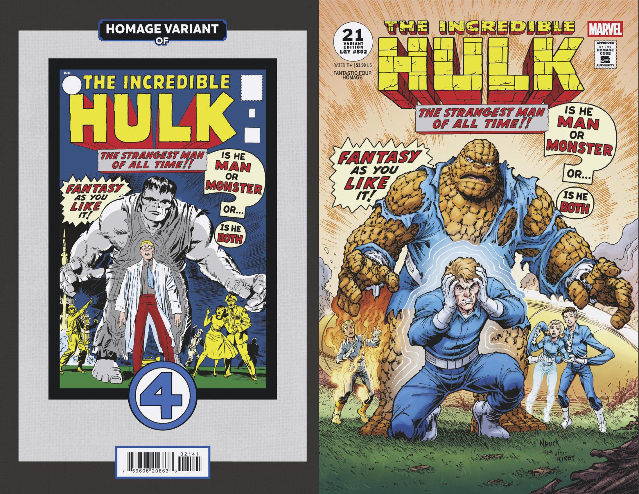 Stock Photo of Incredible Hulk #21 Todd Nauck Fantastic Four Homage Variant Marvel Comics Comics sold by Stronghold Collectibles of Acadiana Lafayette, LA