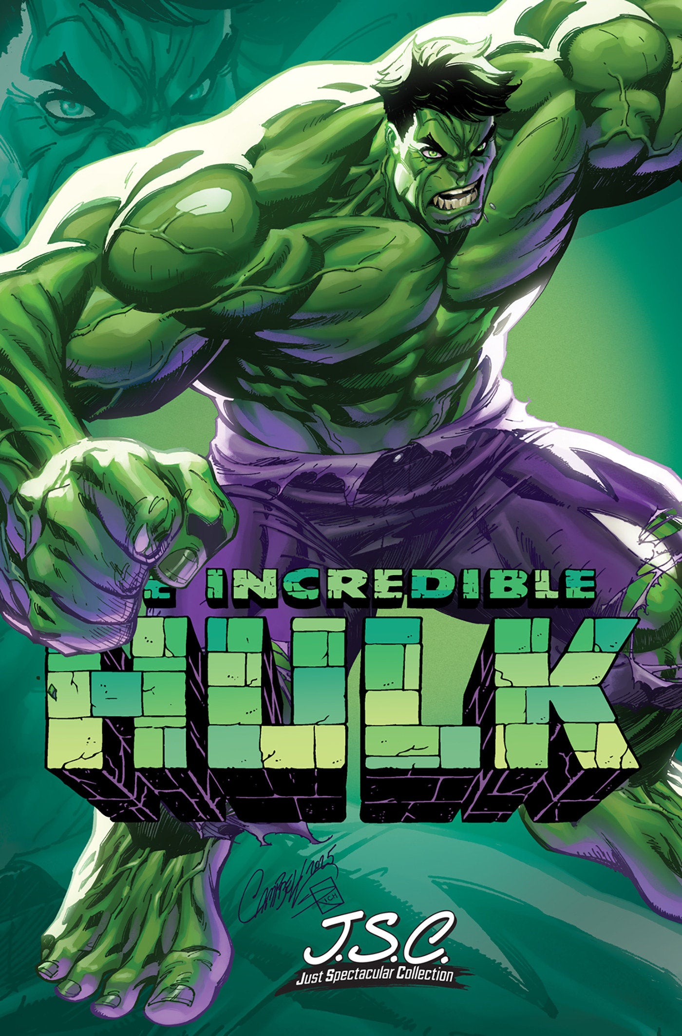 Stock Photo of Incredible Hulk #28 J. Scott Campbell Just Spectacular Collection Variant Marvel Comics Comics sold by Stronghold Collectibles of Acadiana Lafayette, LA