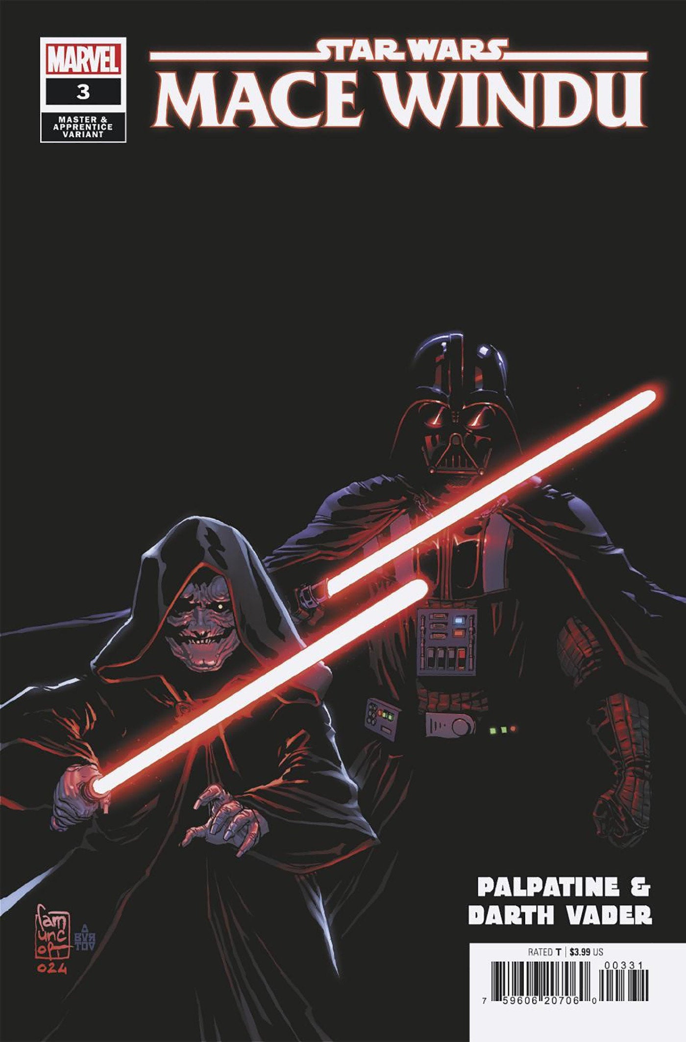 Stock Photo of Star Wars: Mace Windu #3 Camuncoli Palpatine & Darth Vader Master & Apprentice Variant Comics sold by Stronghold Collectibles
