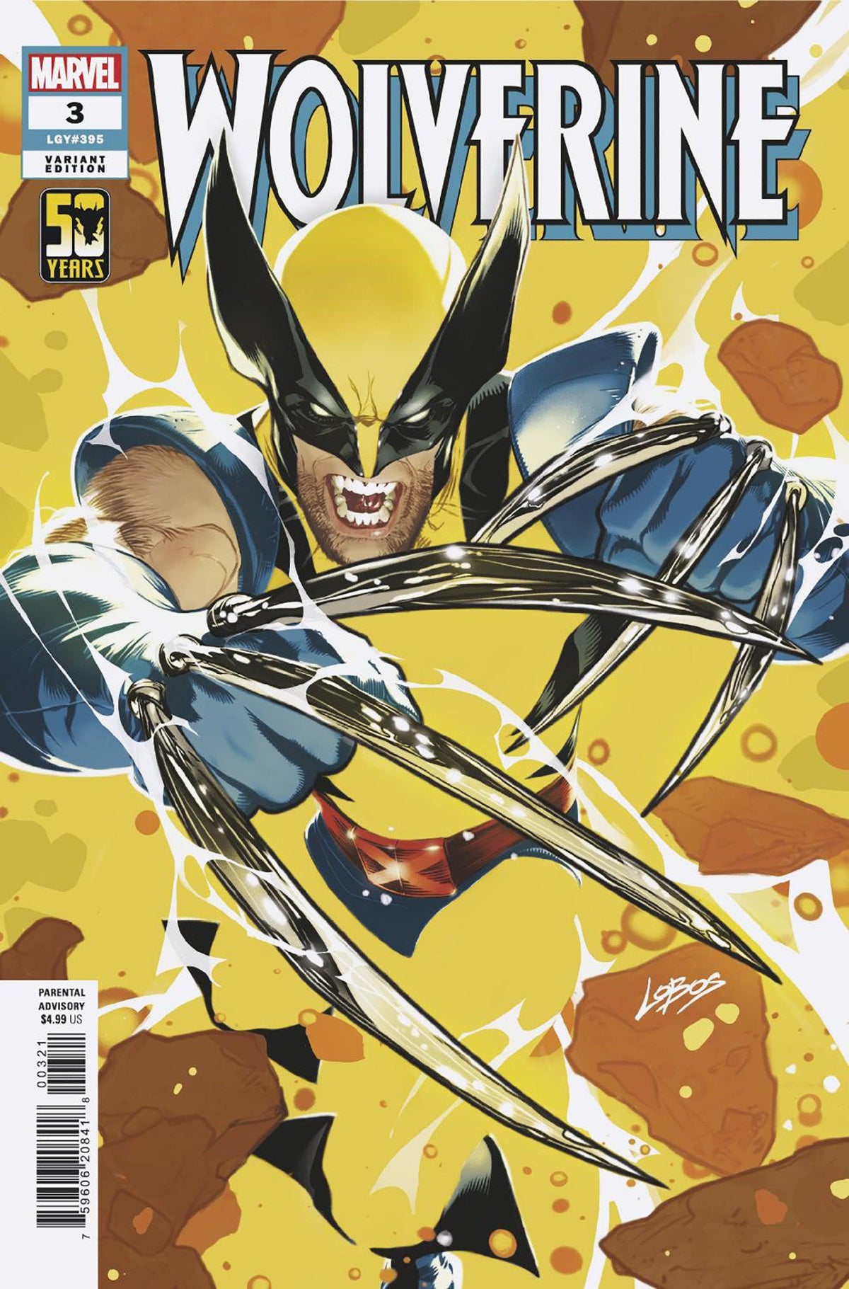 Stock Photo of Wolverine #3 Pablo Villalobos Variant Marvel Comics Comics sold by Stronghold Collectibles of Acadiana Lafayette, LA