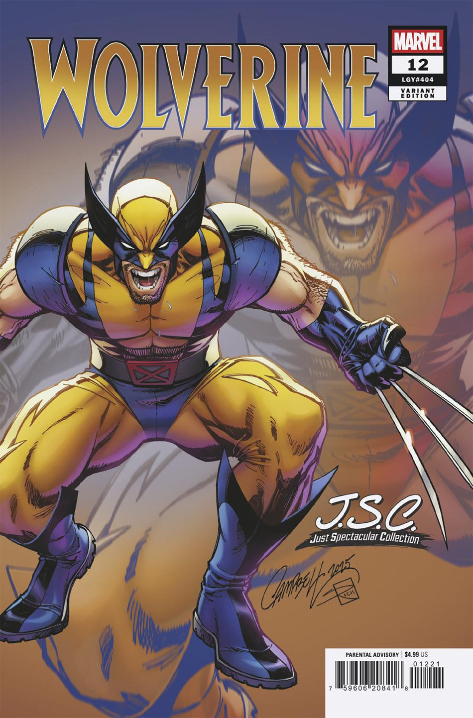 Stock Photo of Wolverine #12 J. Scott Campbell Just Spectacular Collection Variant Marvel Comics Comics sold by Stronghold Collectibles of Acadiana Lafayette, LA