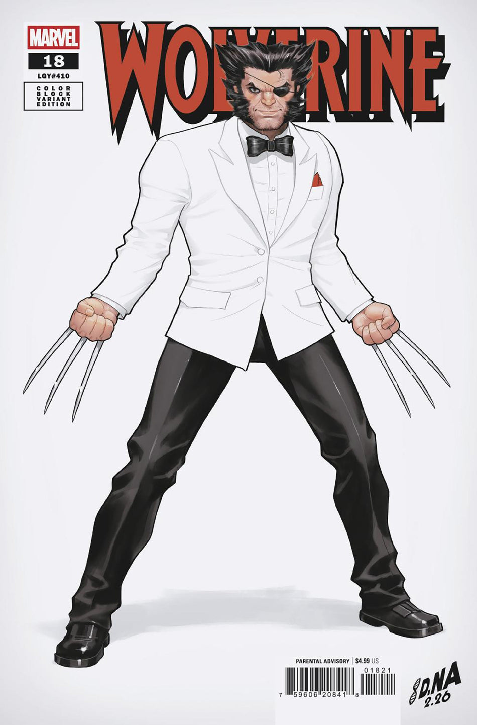 Stock Photo of  Wolverine #18 David Nakayama Color Block White Variant Marvel Comics Comics sold by Stronghold Collectibles of Acadiana Lafayette, LA