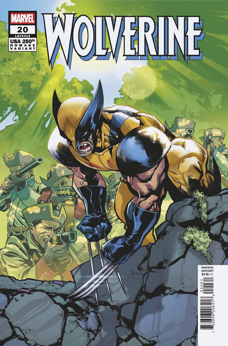 Stock Photo of  Wolverine #20 Francesco Manna 250 Th Homage Variant Marvel Comics Comics sold by Stronghold Collectibles of Acadiana Lafayette, LA