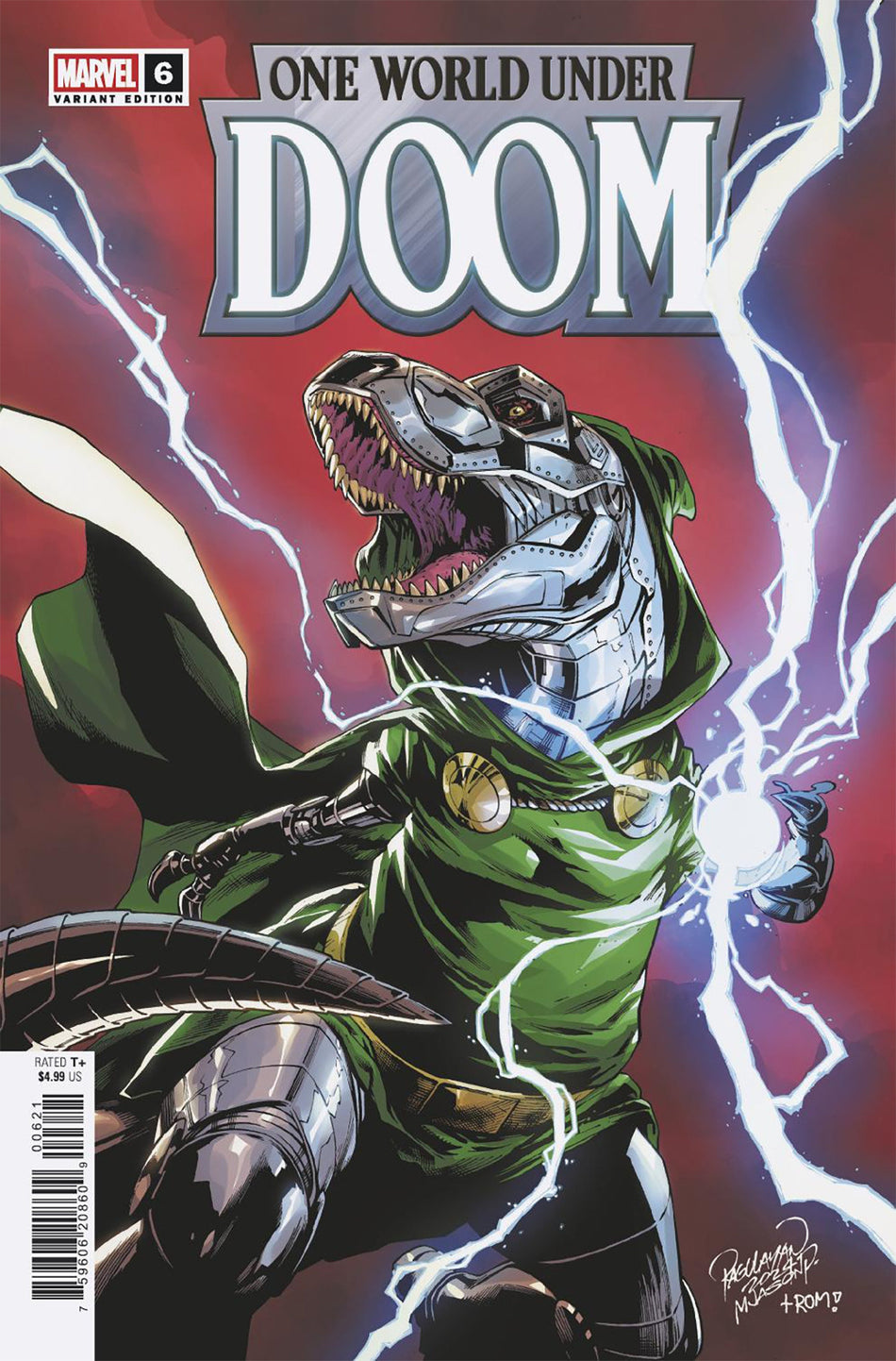 Stock Photo of One World Under Doom #6 Carlo Pagulayanan Doomasaur Variant Marvel Comics Comics sold by Stronghold Collectibles of Acadiana Lafayette, LA