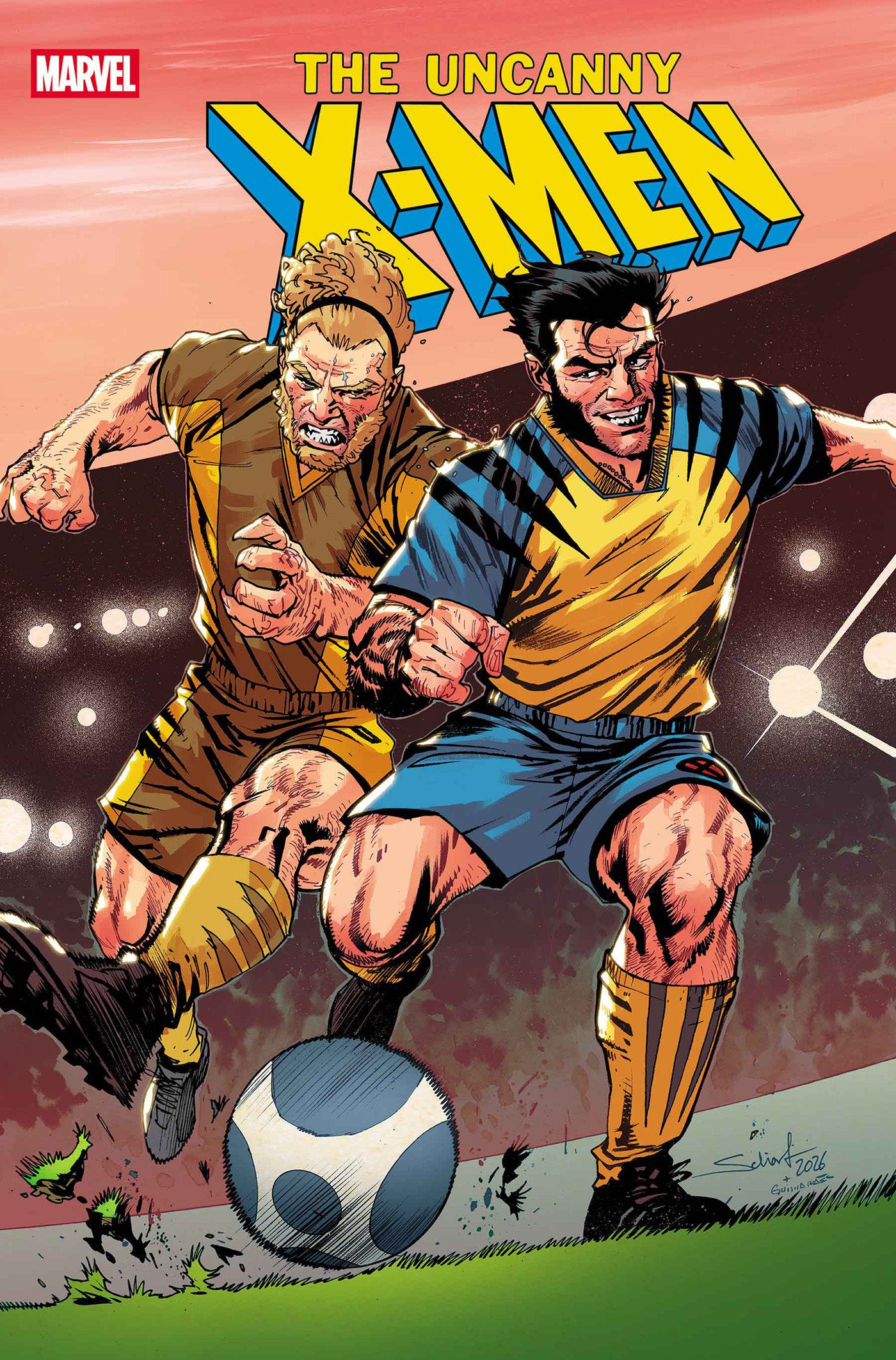 Stock Photo of  Uncanny X-Men #29 Jonas Scharf Marvel Soccer Variant Marvel Comics Comics sold by Stronghold Collectibles of Acadiana Lafayette, LA