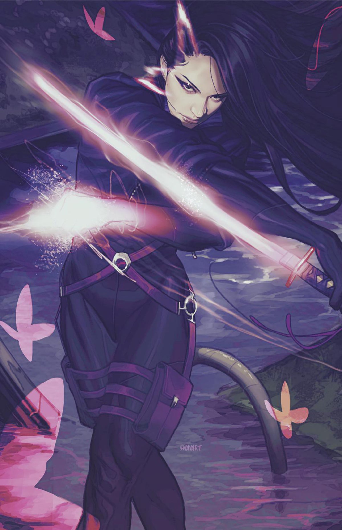 Stock Photo of X Men #22 Joshua Swaby Psylocke 1:50 Full Art Variant Marvel Comics Comics sold by Stronghold Collectibles of Acadiana Lafayette, LA