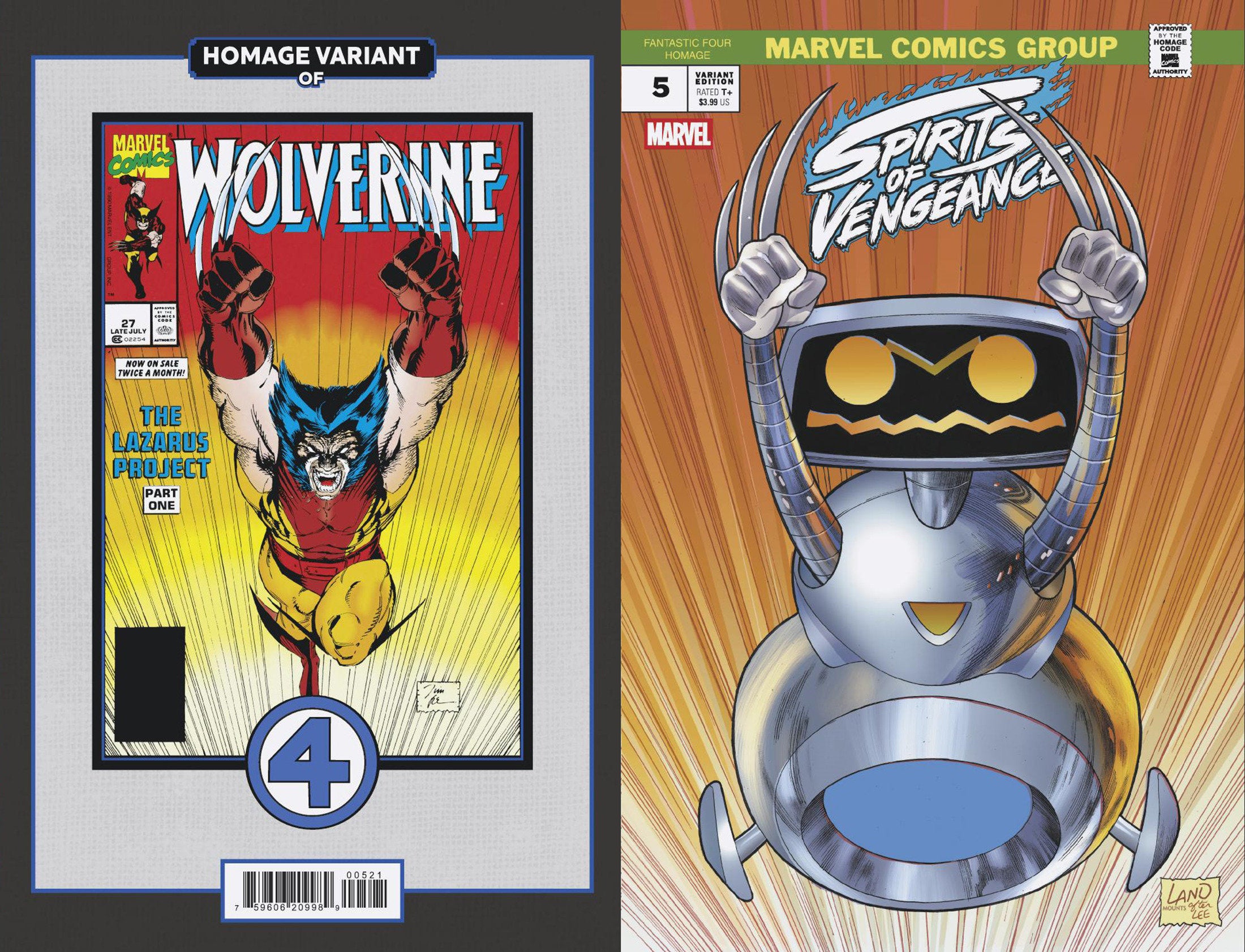 Stock Photo of Spirits of Vengeance #5 Greg Land Fantastic Four Homage Variant Marvel Comics Comics sold by Stronghold Collectibles of Acadiana Lafayette, LA