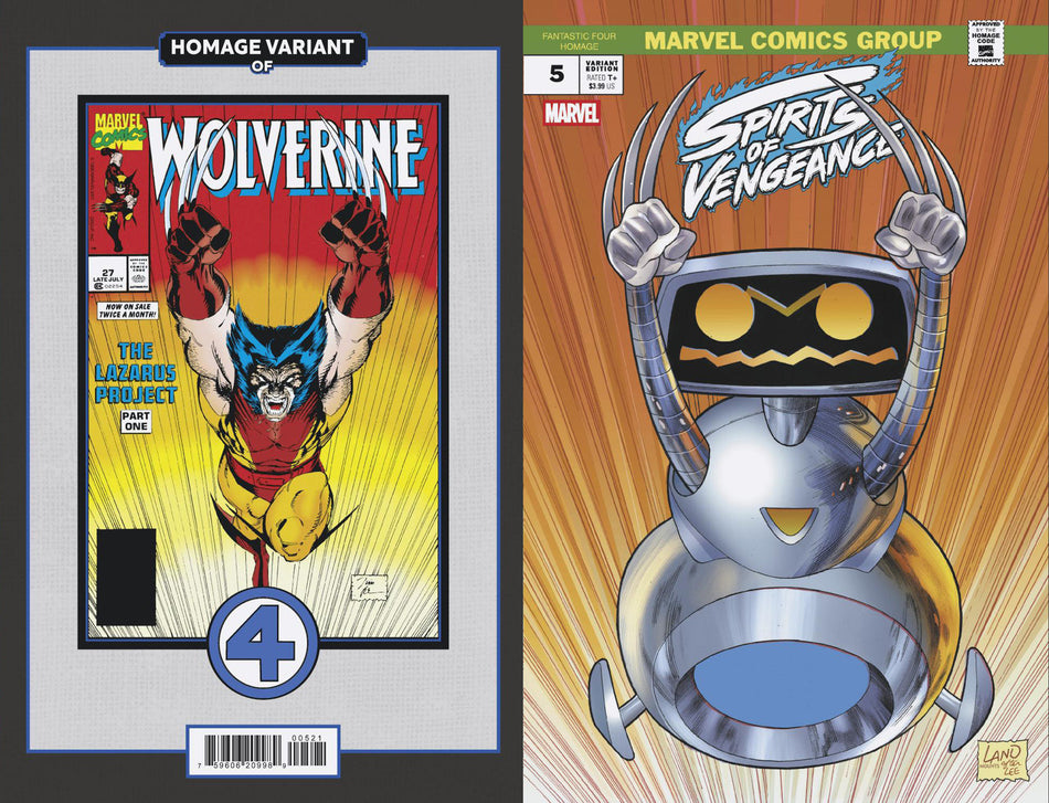 Stock Photo of Spirits of Vengeance #5 Greg Land Fantastic Four Homage Variant Marvel Comics Comics sold by Stronghold Collectibles of Acadiana Lafayette, LA