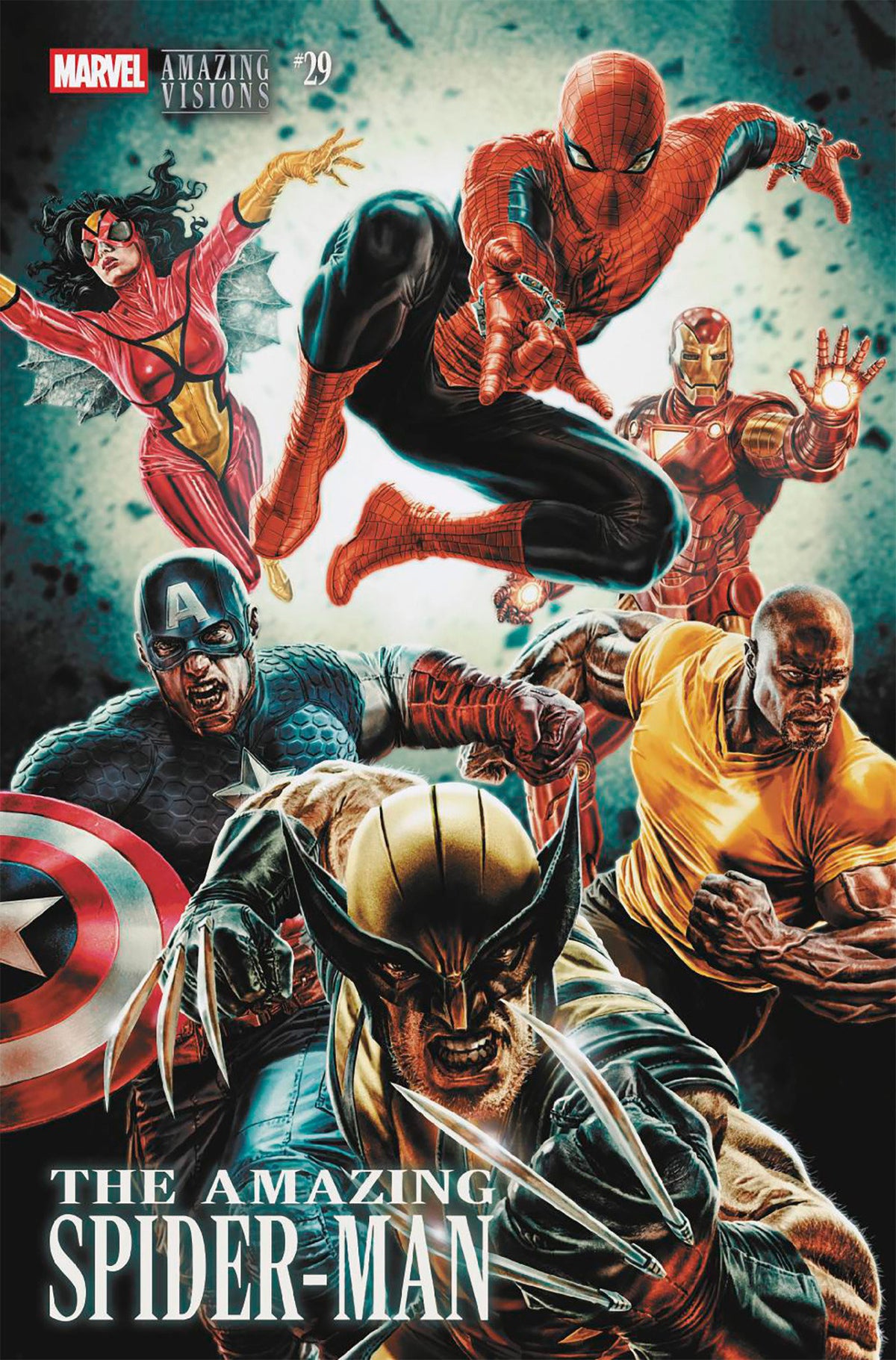 Stock Photo of  Amazing Spider-Man #29 Lee Bermejo Amazing Visions Variant Marvel Comics Comics sold by Stronghold Collectibles of Acadiana Lafayette, LA