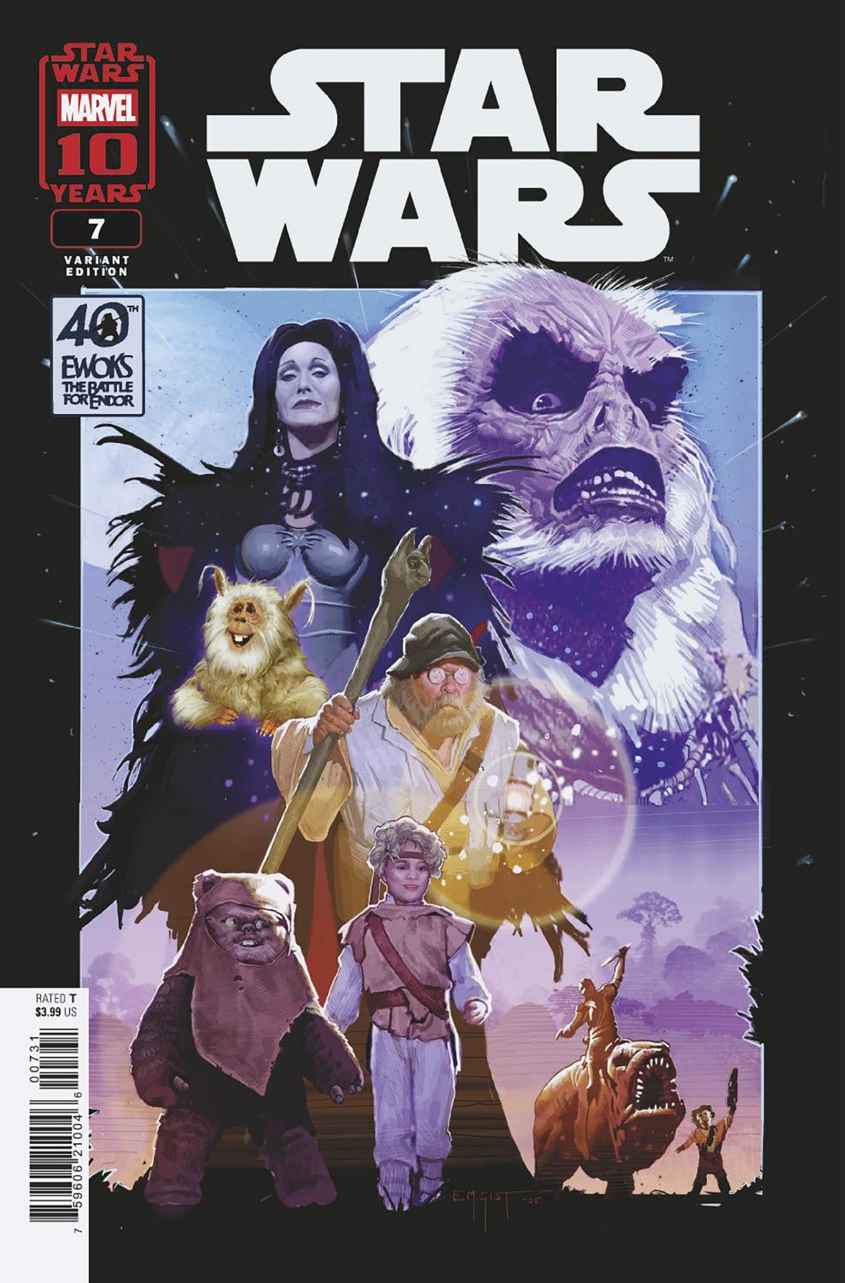 Stock Photo of Star Wars #7 E.M. Gist Battle For Endor 40 Th Anniversary Variant Marvel Comics Comics sold by Stronghold Collectibles of Acadiana Lafayette, LA