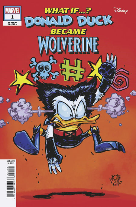 Stock photo of Marvel & Disney: What If...? Donald Duck Became Wolverine #1 Skottie Young Variant Marvel Comics Comics sold by Stronghold Collectibles of Acadiana, Lafayette, Louisiana