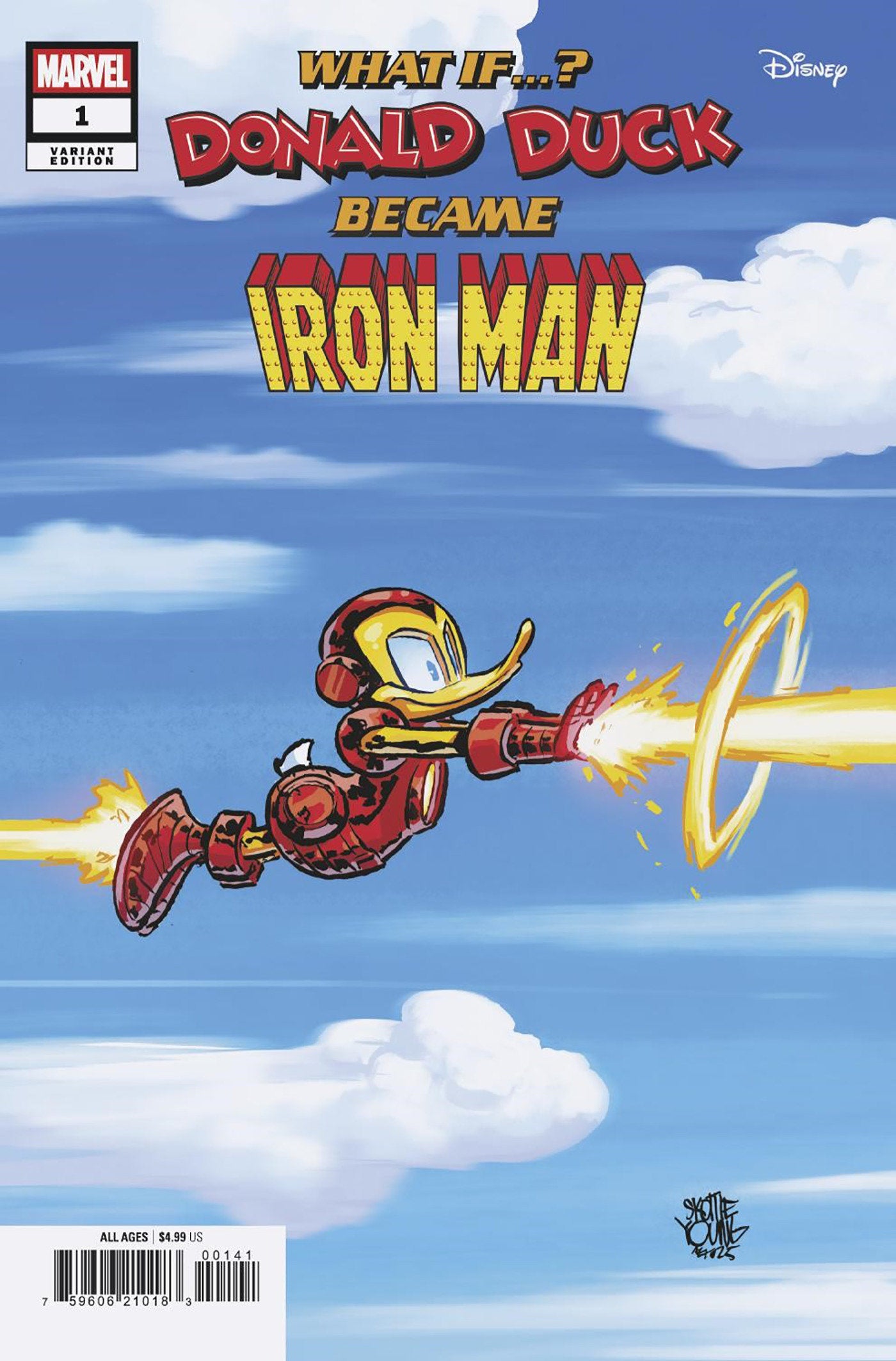 Stock Photo of What If...? Donald Duck Became Iron Man #1 Skottie Young Variant Marvel Comics Comics sold by Stronghold Collectibles of Acadiana Lafayette, LA