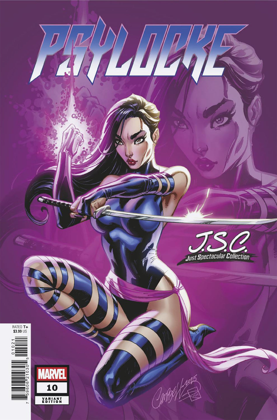 Stock Photo of Psylocke #10 J. Scott Campbell Just Spectacular Collection Variant Marvel Comics Comics sold by Stronghold Collectibles of Acadiana Lafayette, LA