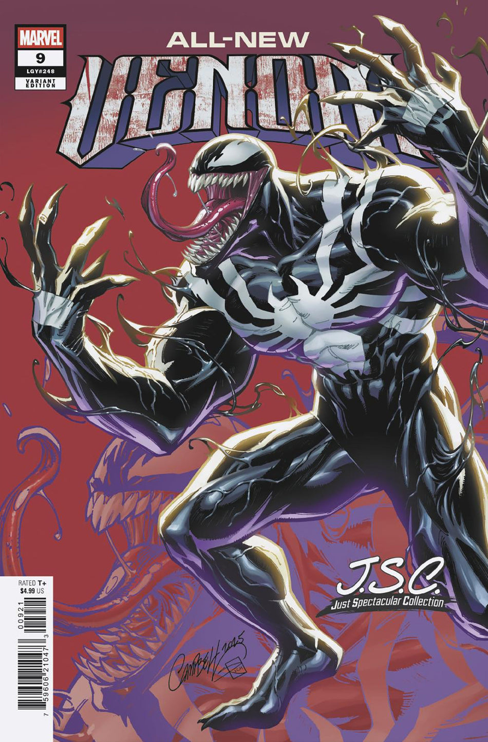 Stock Photo of All-New Venom #9 J. Scott Campbell Just Spectacular Collection Variant Marvel Comics Comics sold by Stronghold Collectibles of Acadiana Lafayette, LA