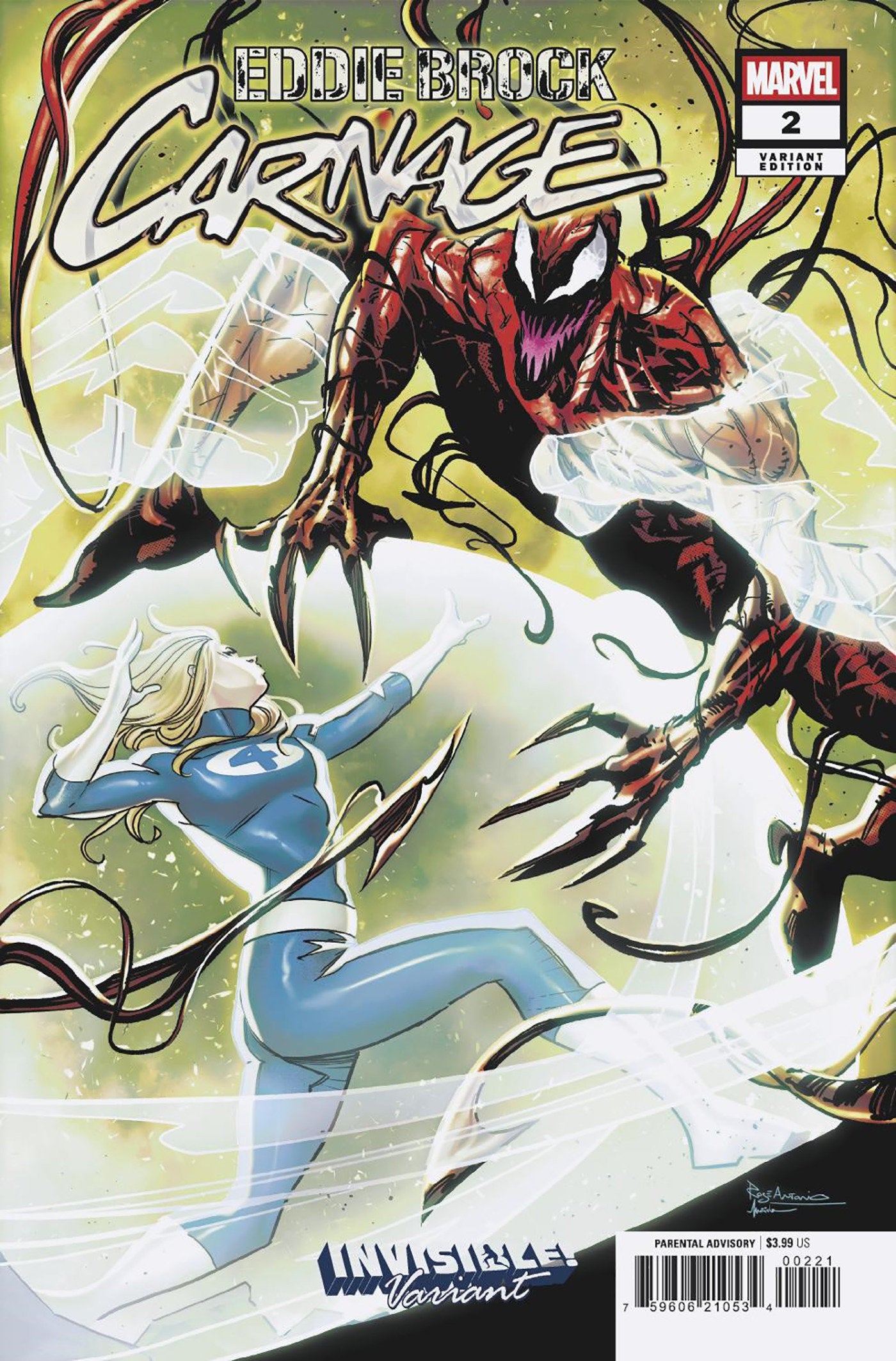 Stock Photo of Eddie Brock: Carnage #2 Roge Antonio Invisible! Variant Marvel Comics Comics sold by Stronghold Collectibles of Acadiana Lafayette, LA