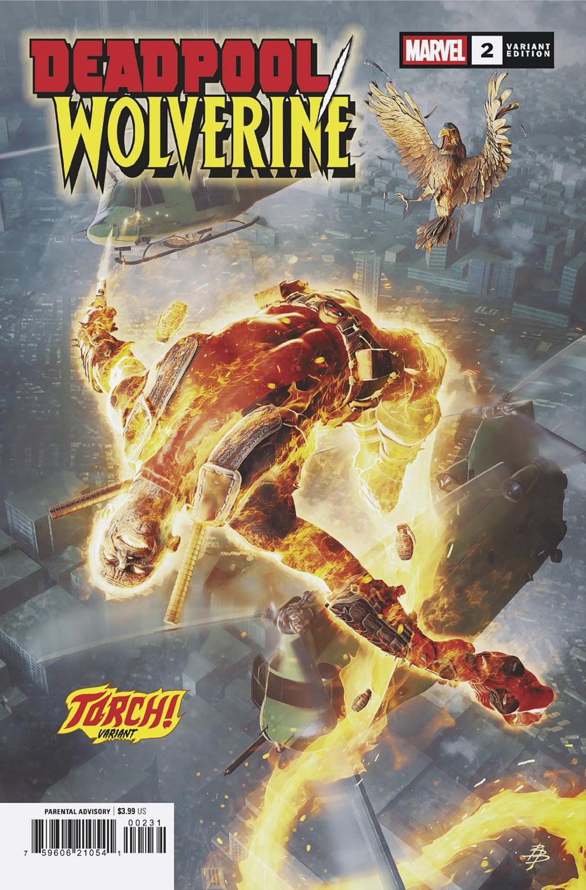 Stock Photo of Deadpool/Wolverine #2 Bjorn Barends Torch! Variant Marvel Comics Comics sold by Stronghold Collectibles of Acadiana Lafayette, LA
