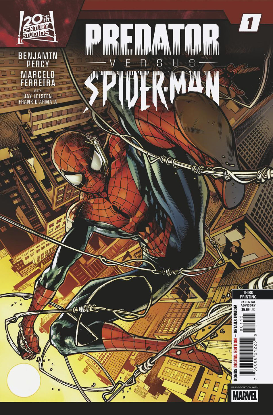 Stock Photo of Predator vs. Spider-Man #1 Marcelo Ferreira 3rd Print Variant Marvel Comics Comics sold by Stronghold Collectibles of Acadiana Lafayette, LA