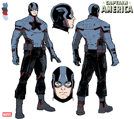 Stock Photo of Captain America #2 Valerio Schiti Design Variant Marvel Comics Comics sold by Stronghold Collectibles of Acadiana Lafayette, LA