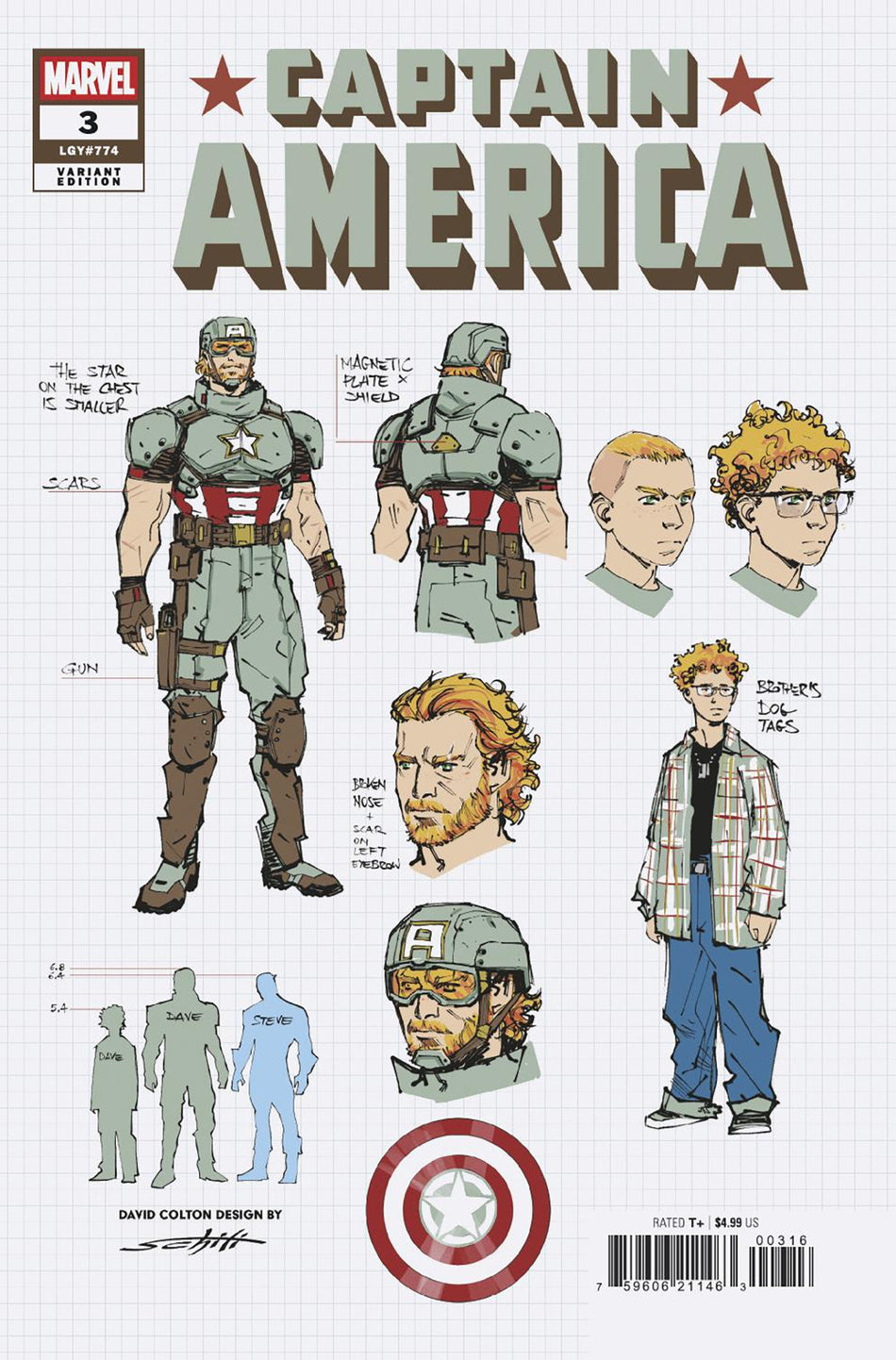 Stock Photo of Captain America #3 Valerio Schiti 1:10 Design Variant Marvel Comics Comics sold by Stronghold Collectibles of Acadiana Lafayette, LA