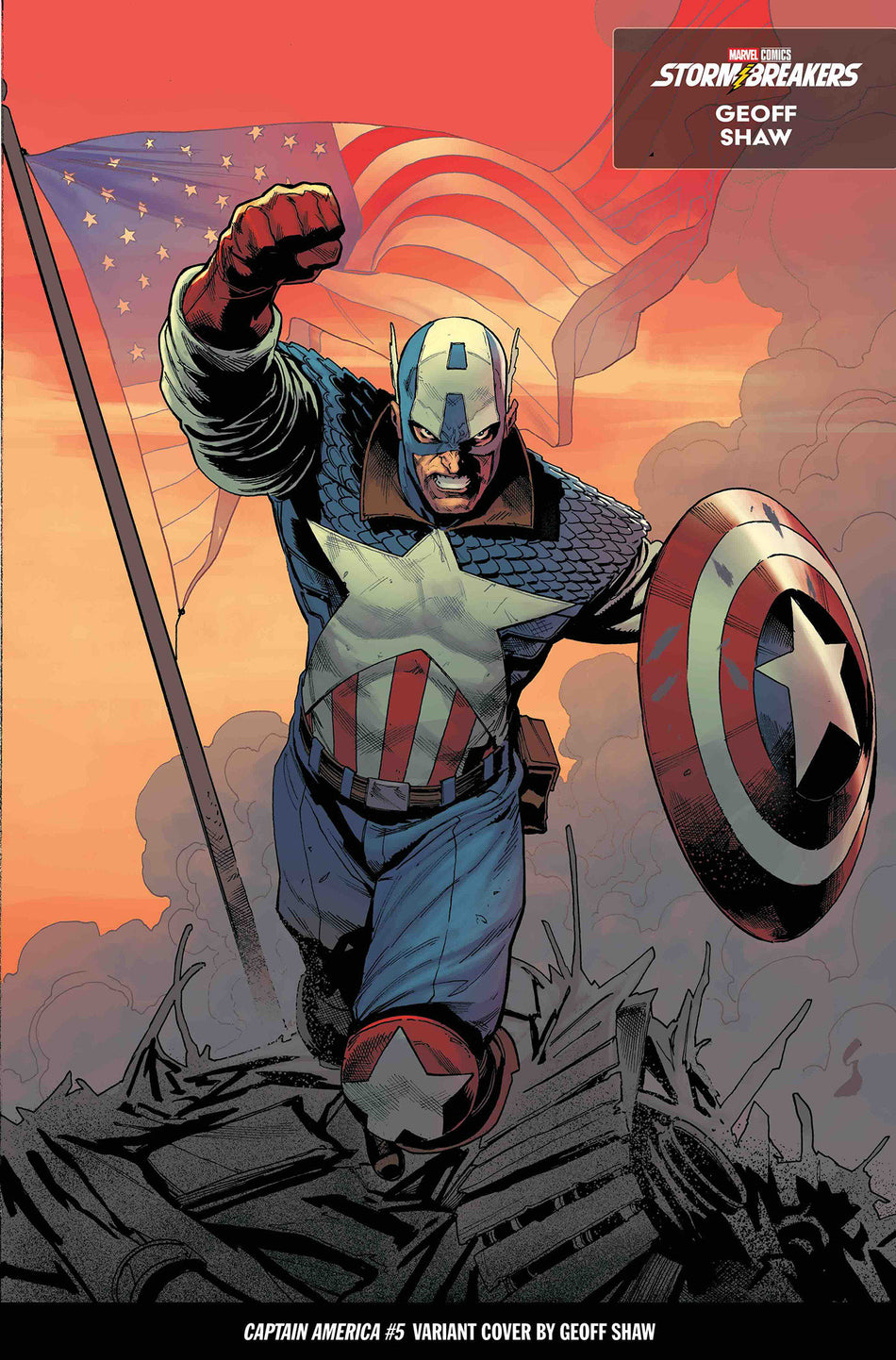 Stock Photo of  Captain America #5 Geoff Shaw From The Chaos A Costume Variant Marvel Comics Comics sold by Stronghold Collectibles of Acadiana Lafayette, LA