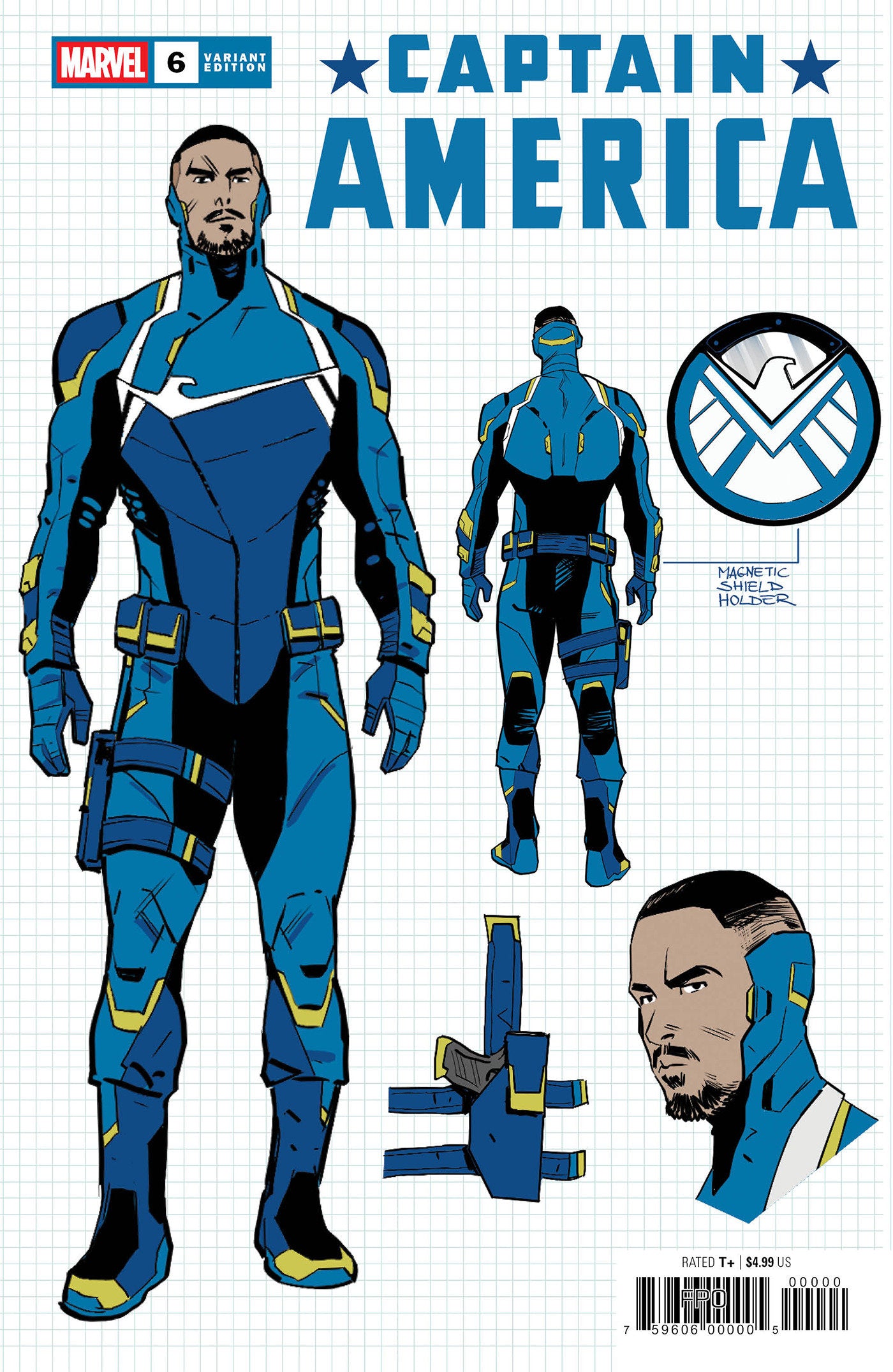 Stock Photo of  Captain America #6 Valerio Schiti 1:10 Design Variant Marvel Comics Comics sold by Stronghold Collectibles of Acadiana Lafayette, LA