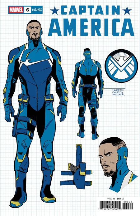 Stock Photo of  Captain America #6 Valerio Schiti 1:10 Design Variant Marvel Comics Comics sold by Stronghold Collectibles of Acadiana Lafayette, LA