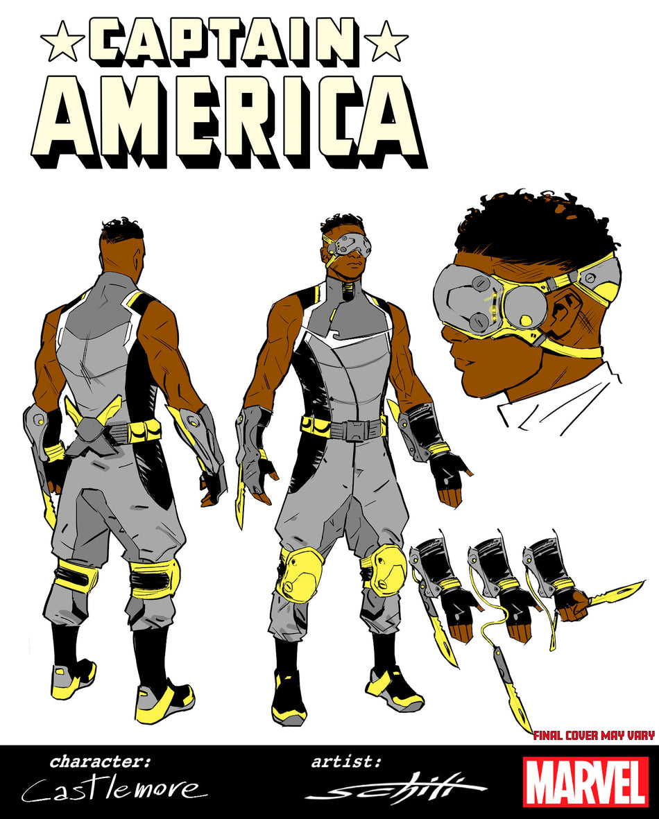 Stock Photo of  Captain America #7 Valerio Schiti 1:10 Design Variant Marvel Comics Comics sold by Stronghold Collectibles of Acadiana Lafayette, LA