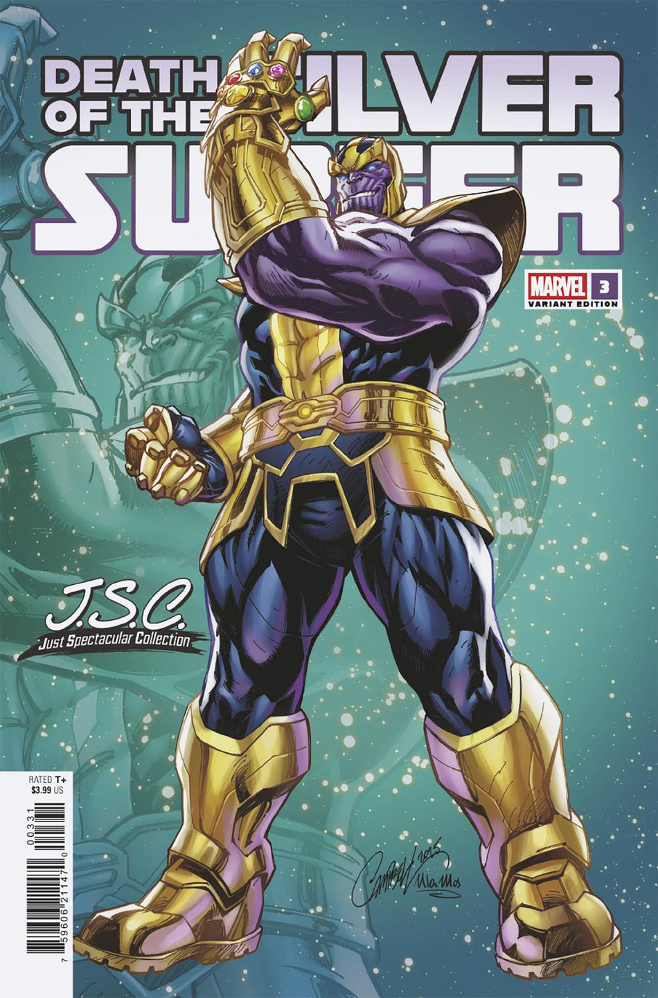 Stock Photo of Death Of The Silver Surfer #3 J. Scott Campbell Just Spectacular Collection Variant Marvel Comics Comics sold by Stronghold Collectibles of Acadiana Lafayette, LA