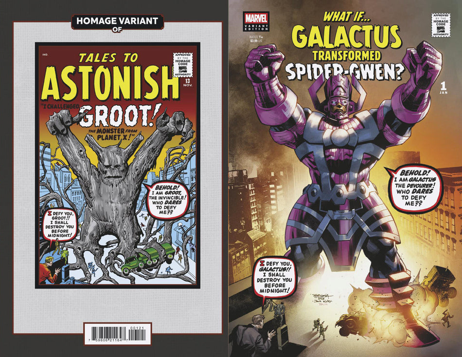Stock Photo of What If...? Galactus: Galactus Transformed Spider-Gwen? #1 Stephen Segovia Sci-Fi Homage Variant Marvel Comics Comics sold by Stronghold Collectibles of Acadiana Lafayette, LA