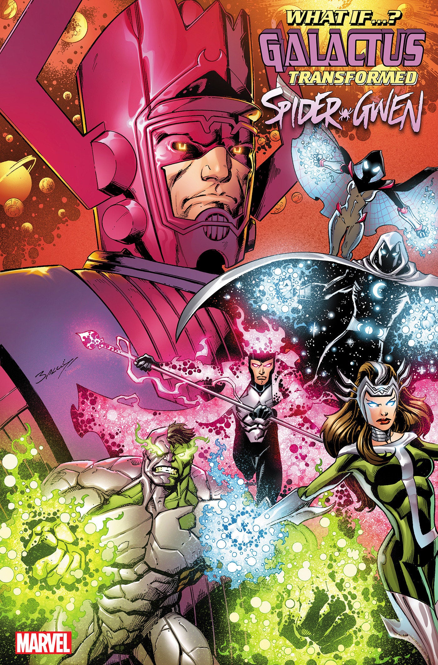 Stock Photo of What If...? Galactus: Galactus Transformed Spider-Gwen? #1 Mark Bagley Variant Marvel Comics Comics sold by Stronghold Collectibles of Acadiana Lafayette, LA