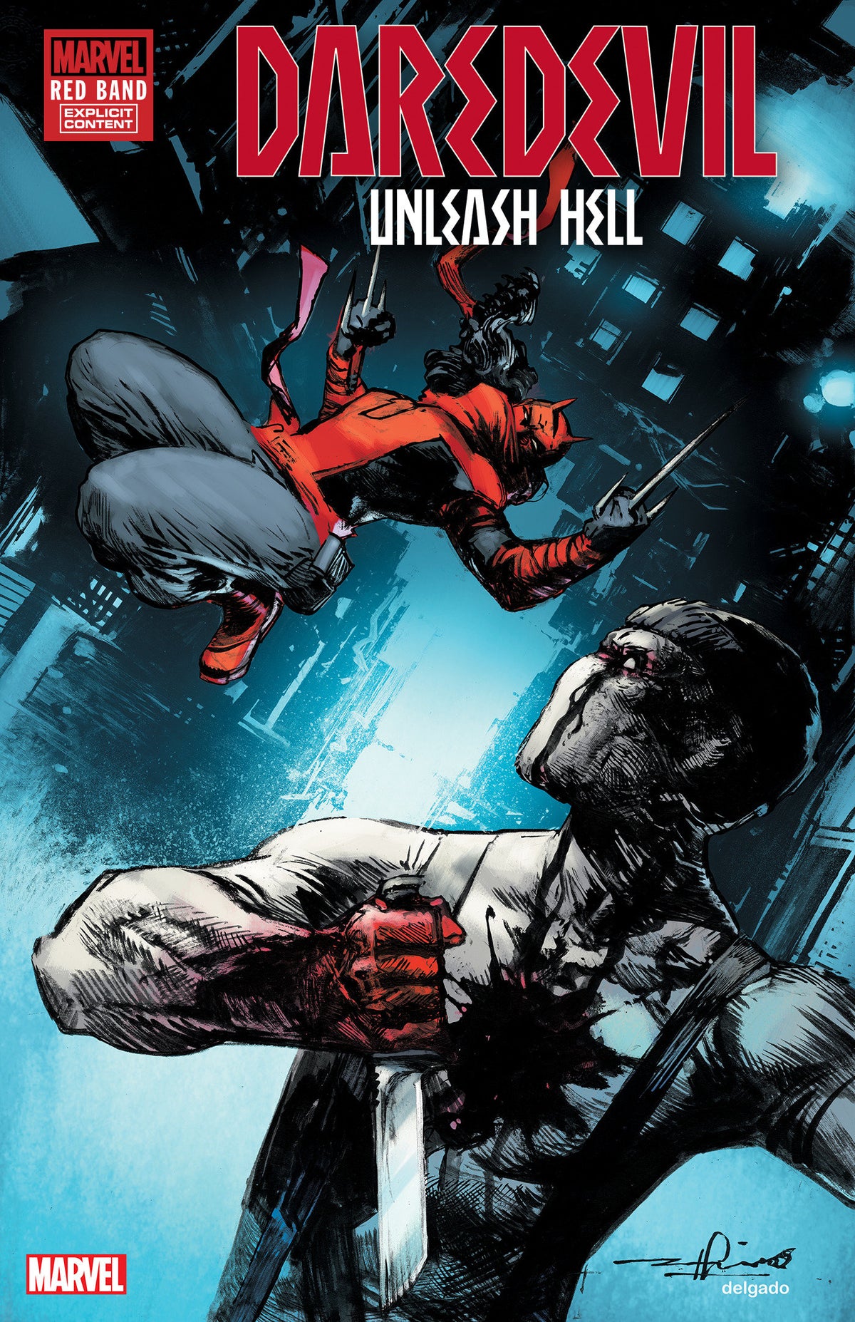 Stock Photo of Daredevil Unleash Hell Red Band #2 (Of 5) Variant (Polybag) Marvel Comics Comics sold by Stronghold Collectibles of Acadiana Lafayette, LA