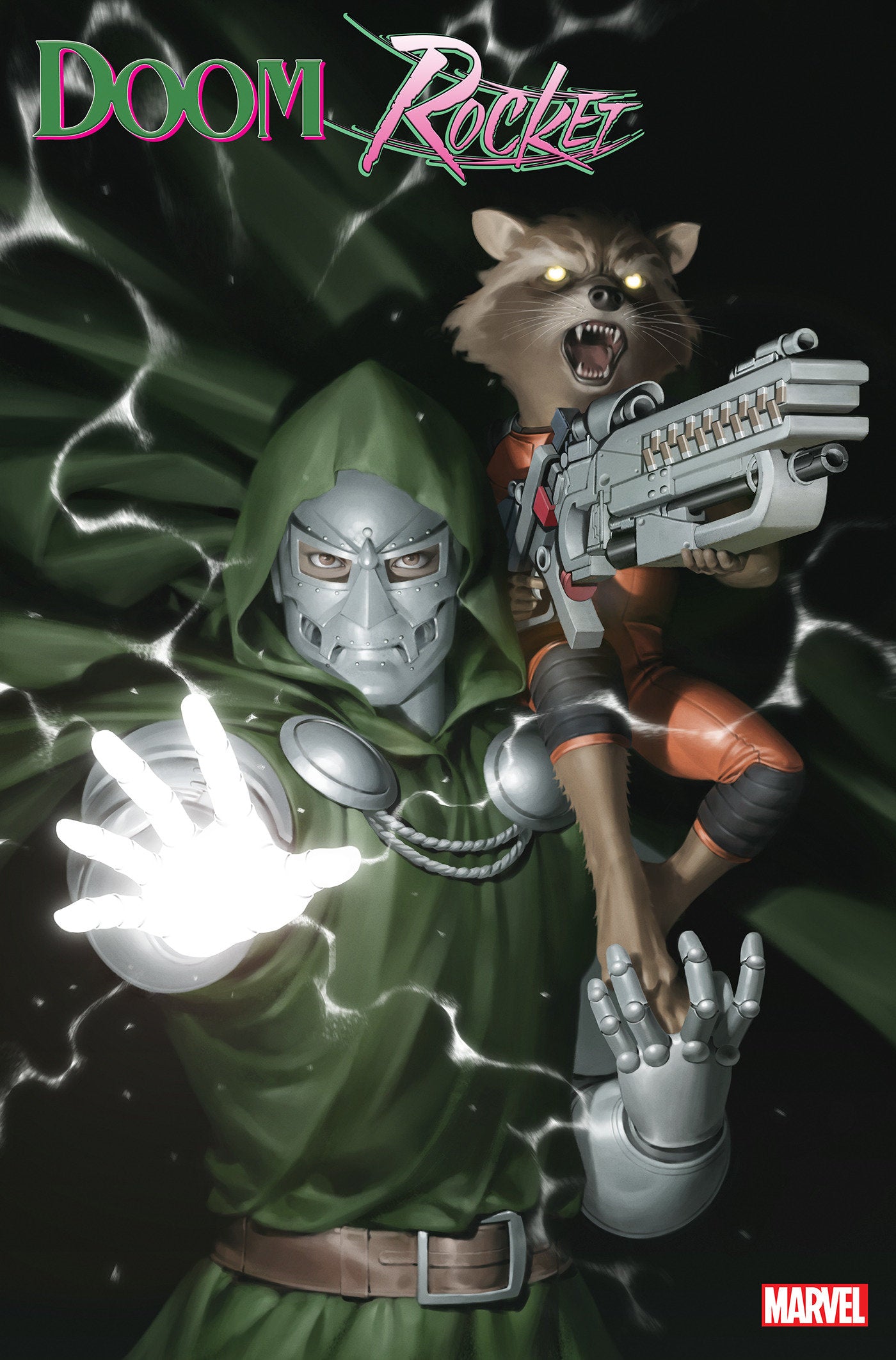 Stock Photo of Doctor Doom & Rocket Raccoon #1 1:25 Variant Edition Yoon Variant Marvel Comics Comics sold by Stronghold Collectibles of Acadiana Lafayette, LA