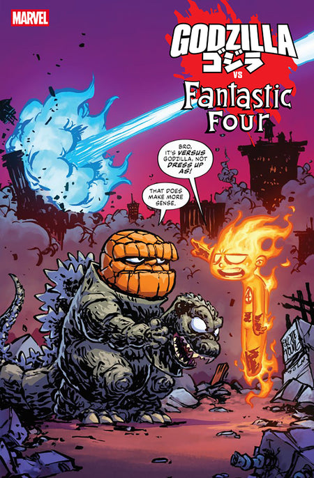 Stock Photo of Godzilla vs. Fantastic Four #1 Skottie Young Variant Marvel Comics Comics sold by Stronghold Collectibles of Acadiana Lafayette, LA