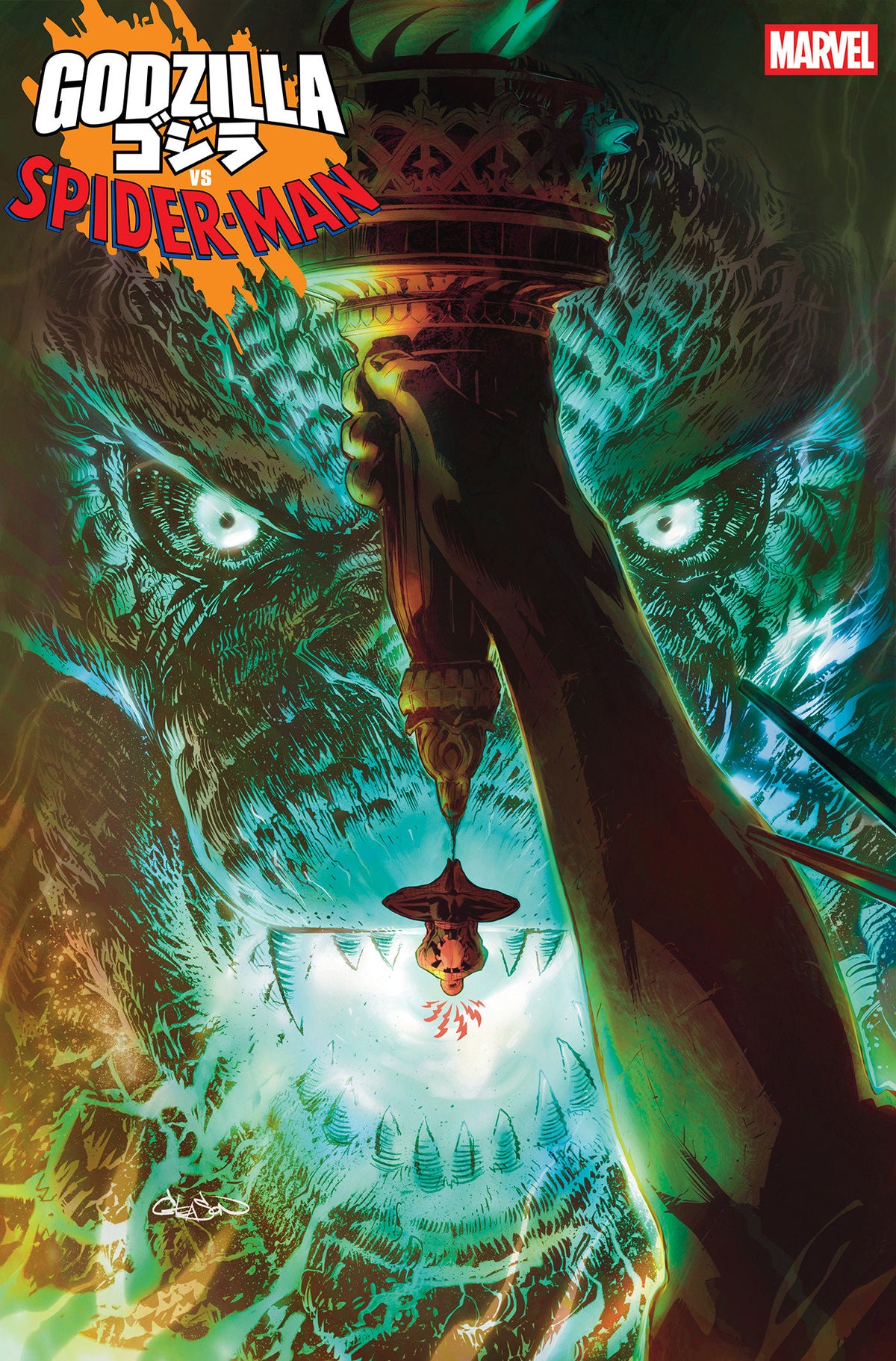 Stock Photo of Godzilla vs Spider-Man #1 Patrick Gleason Foil Variant Marvel Comics Comics sold by Stronghold Collectibles of Acadiana Lafayette, LA