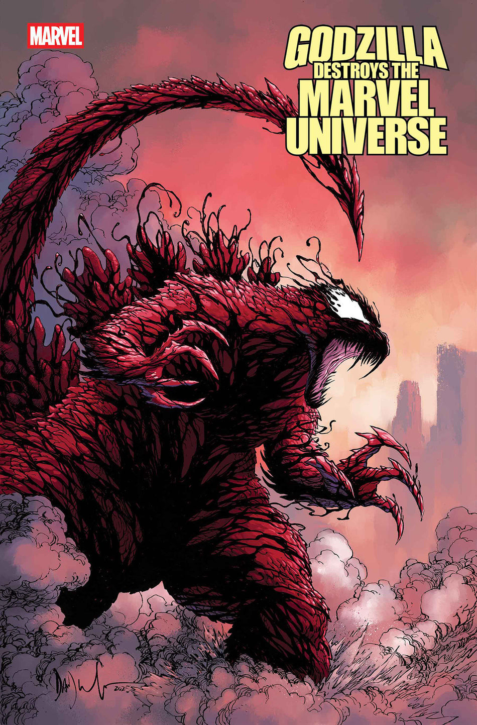 Stock Photo of  Godzilla Destroys The Marvel Universe #5 Dave Wachter Marvelized Carnage Zilla Variant Marvel Comics Comics sold by Stronghold Collectibles of Acadiana Lafayette, LA