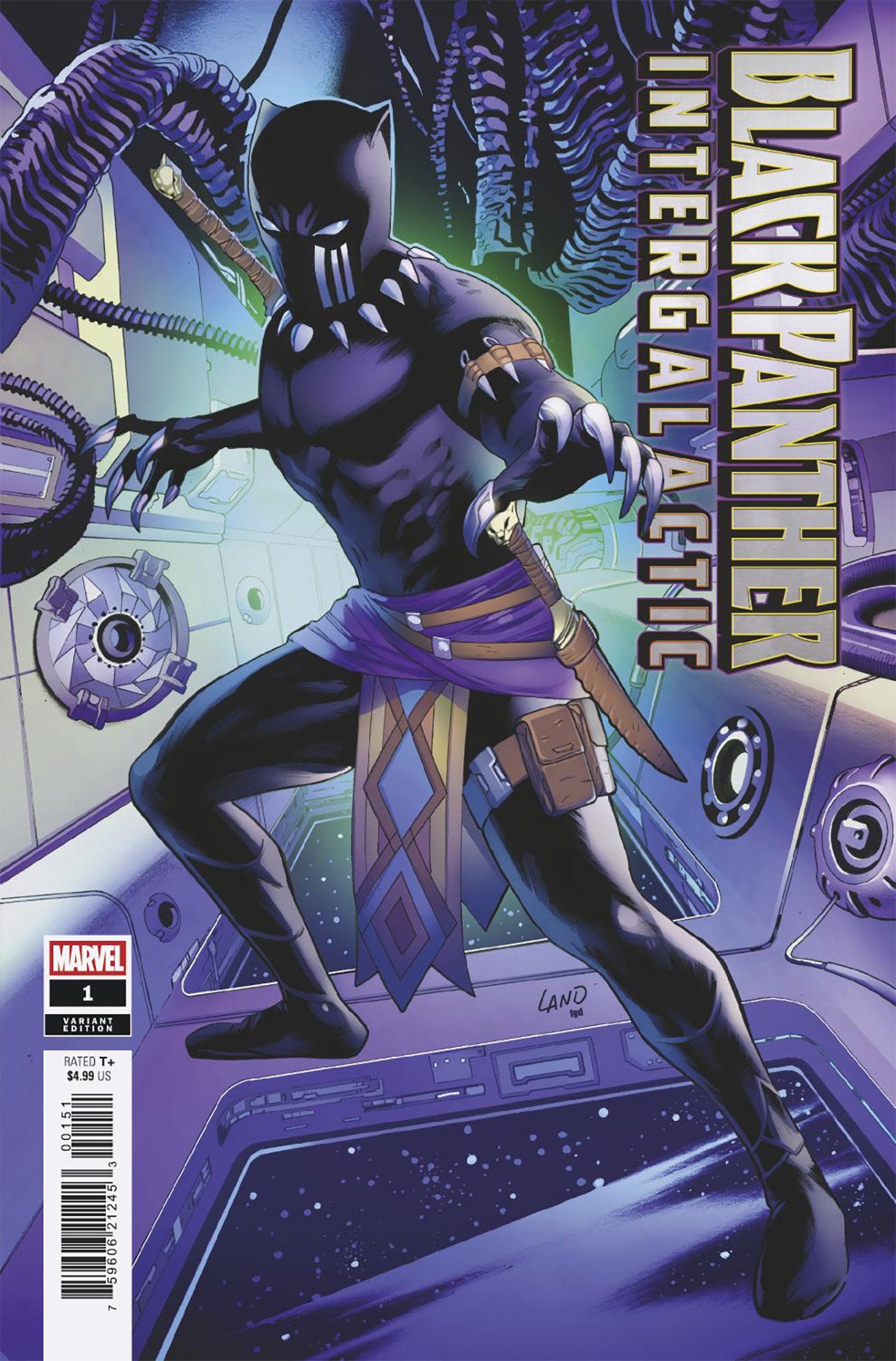 Stock Photo of  Black Panther: Intergalactic #1 Greg Land Black Panther Variant Marvel Comics Comics sold by Stronghold Collectibles of Acadiana Lafayette, LA