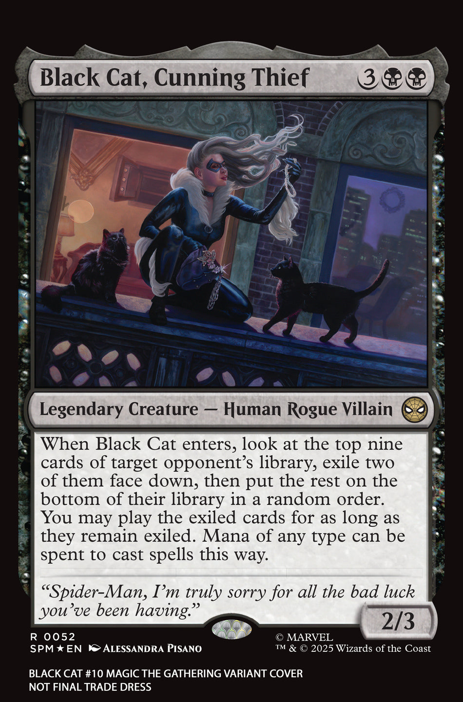 Stock Photo of  Black Cat #10 Alessandra Pisano Magic: The Gathering Variant Marvel Comics Comics sold by Stronghold Collectibles of Acadiana Lafayette, LA
