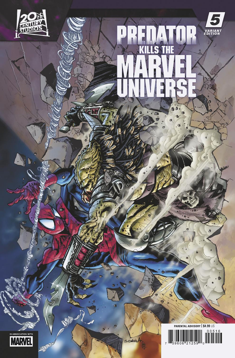 Stock Photo of  Predator Kills The Marvel Universe #5 Sergio Davila 1:25 Variant Marvel Comics Comics sold by Stronghold Collectibles of Acadiana Lafayette, LA