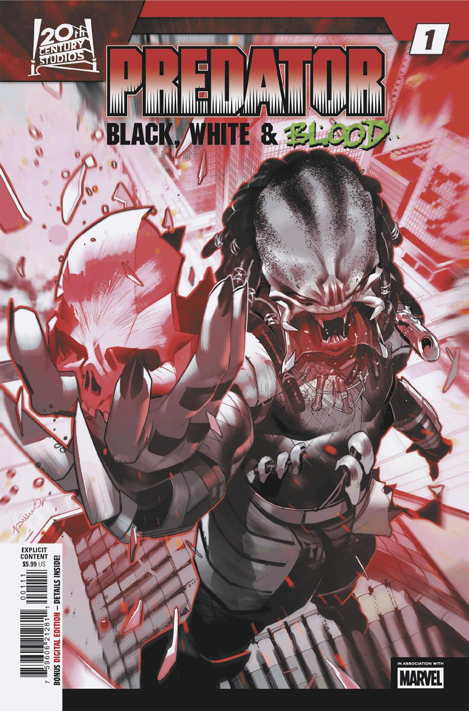Stock Photo of Predator: Black, White & Blood #1 Marvel Comics Comics sold by Stronghold Collectibles of Acadiana Lafayette, LA