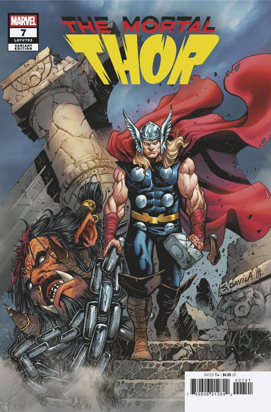 Stock Photo of  Mortal Thor #7 Sergio Davila Variant Marvel Comics Comics sold by Stronghold Collectibles of Acadiana Lafayette, LA