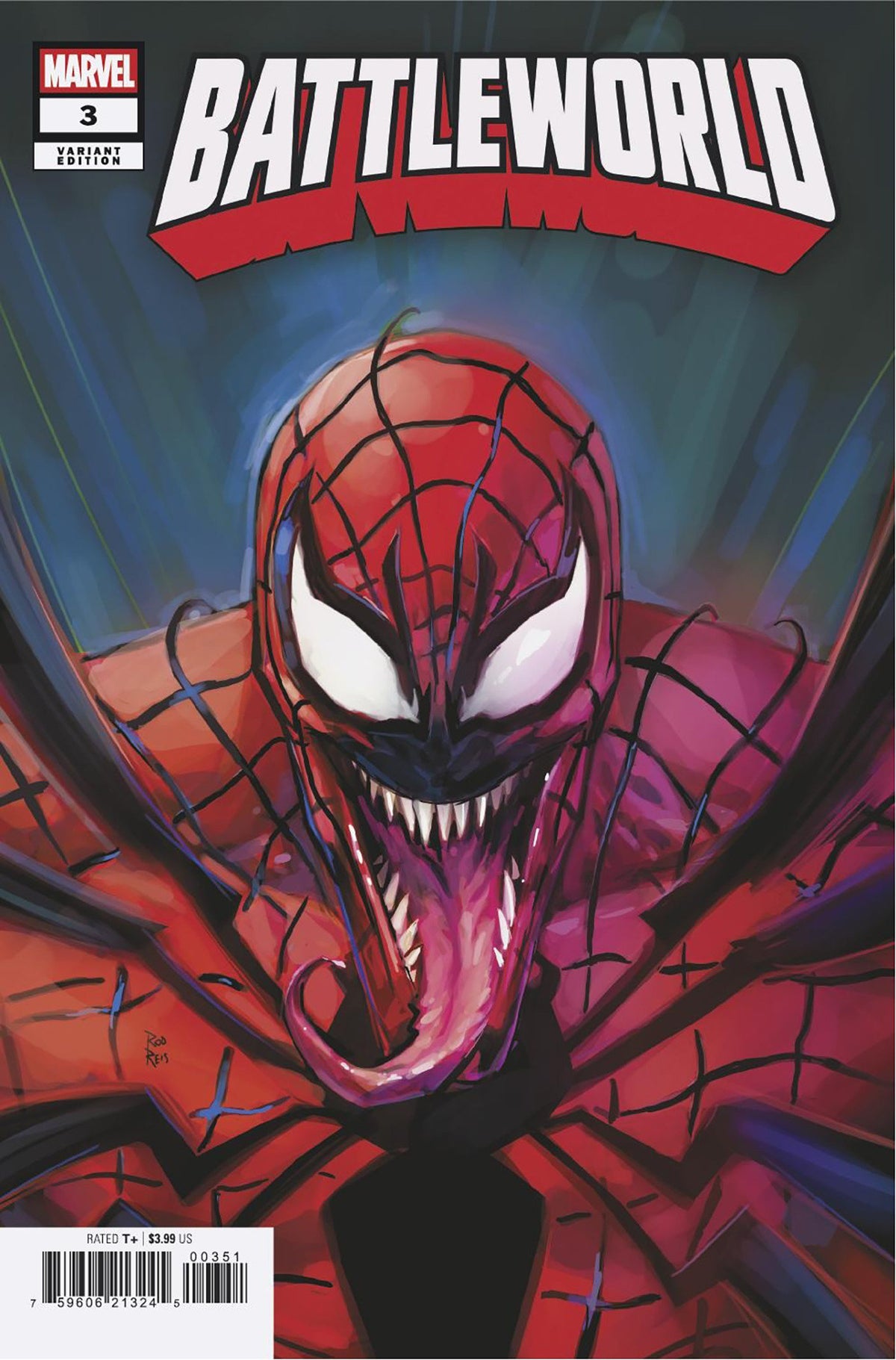 Stock Photo of  Battleworld #3 Rod Reis Venom 252 Variant Marvel Comics Comics sold by Stronghold Collectibles of Acadiana Lafayette, LA