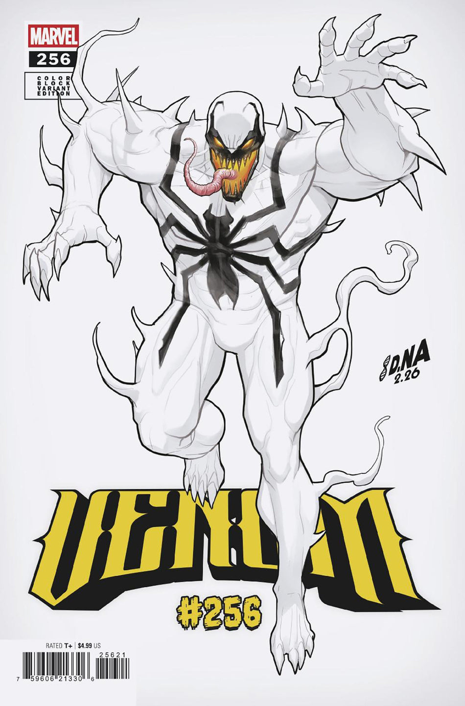Stock Photo of  Venom #256 David Nakayama Color Block White Variant [Ds] Marvel Comics Comics sold by Stronghold Collectibles of Acadiana Lafayette, LA