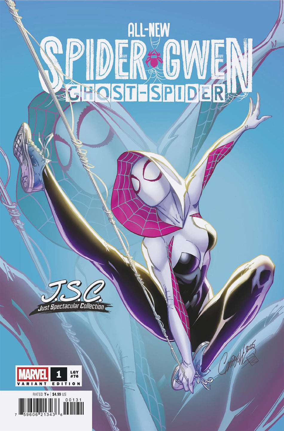 Stock Photo of All-New Spider-Gwen: The Ghost-Spider #1 J. Scott Campbell Just Spectacular Collection Variant Marvel Comics Comics sold by Stronghold Collectibles of Acadiana Lafayette, LA