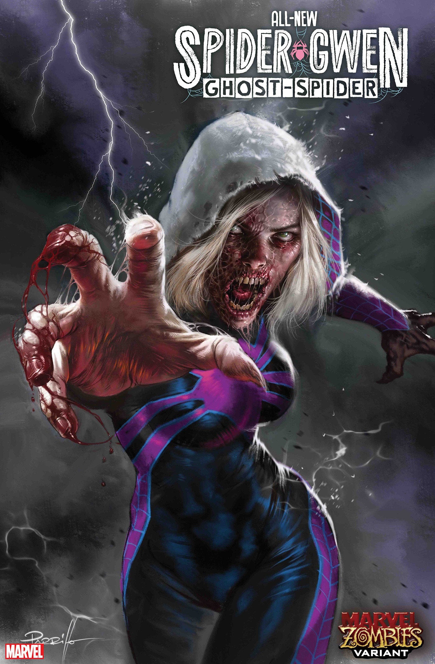 Stock Photo of All New Spider Gwen: The Ghost Spider #3 Lucio Parrillo Marvel Zombies Variant Marvel Comics Comics sold by Stronghold Collectibles of Acadiana Lafayette, LA